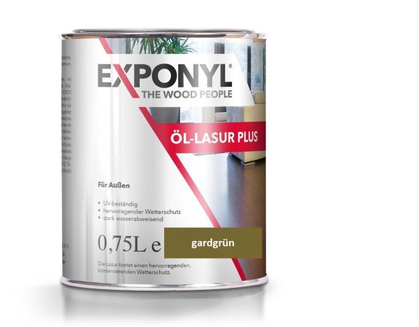 Exponyl Öl-Lasur Plus - 0,75 L, gardgrün