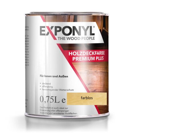 Exponyl Holzdeckfarbe Premium Plus - 0,75 L, farblos