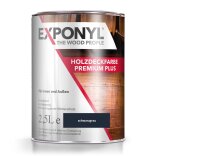 Exponyl Holzdeckfarbe Premium Plus - 2,5 L, schwarzgrau