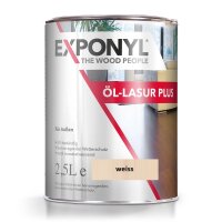 Exponyl Öl-Lasur Plus - 2,5 L, weiß