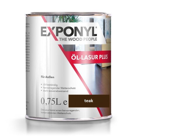 Exponyl Öl-Lasur Plus - 0,75 L, teak