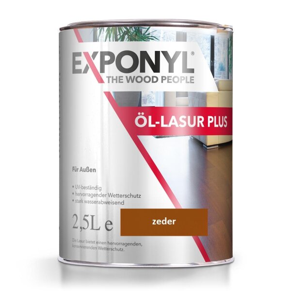 Exponyl Öl-Lasur Plus - 2,5 L, zeder